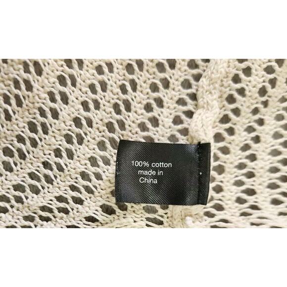 Lane Bryant Swimsuit Cover Up Summer Cardigan Size 14/20 Stripe Crochet Hooded - Picture 6 of 10